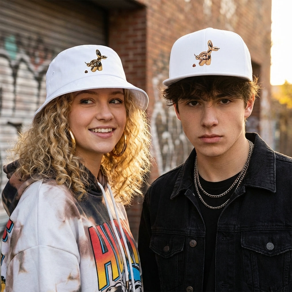 Poop Art Caps – Funny Hats & Pooping Balloon Dog Embroidery