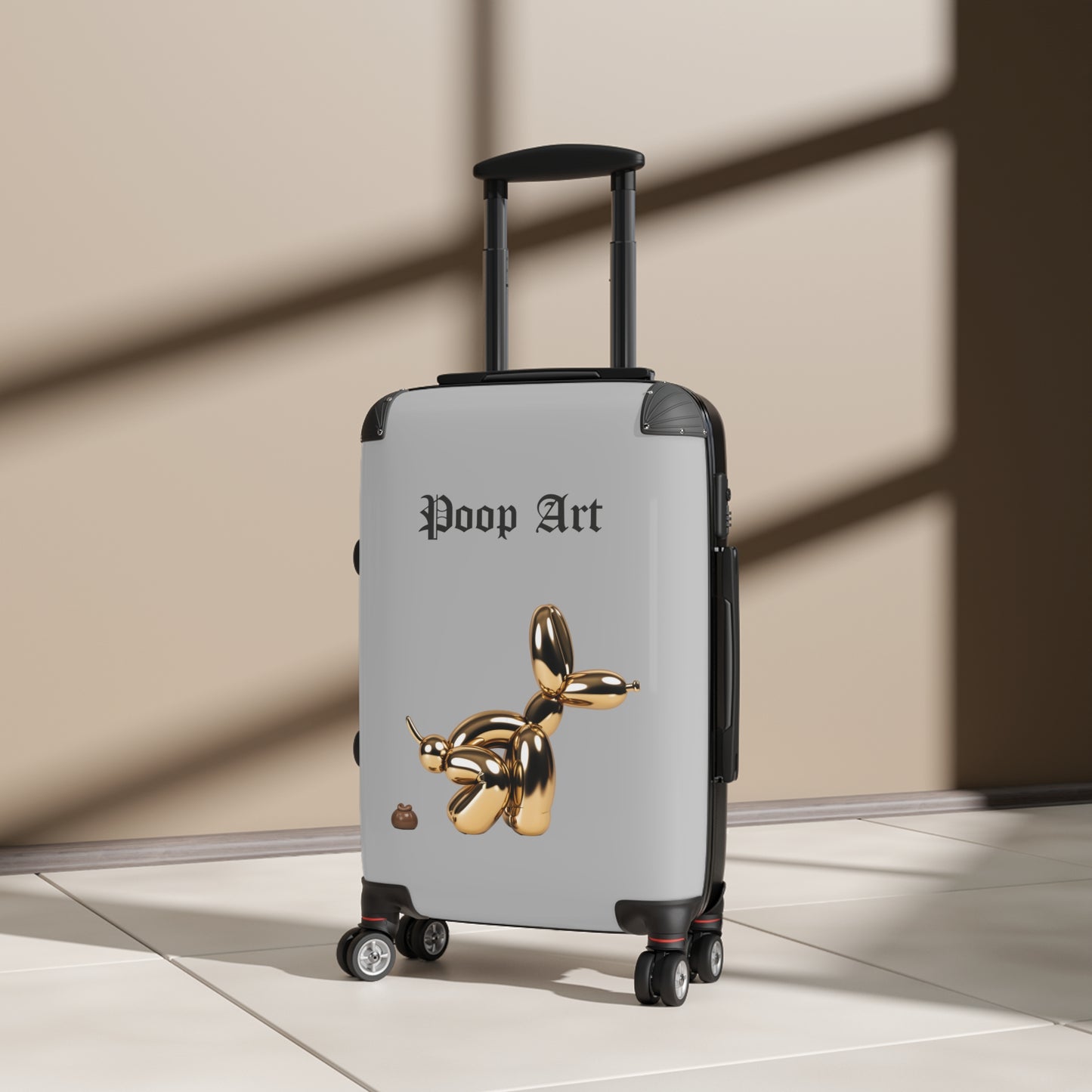 Funny Poop Art Carry-On Suitcase - Stylish Travel Luggage for Unique Travelers