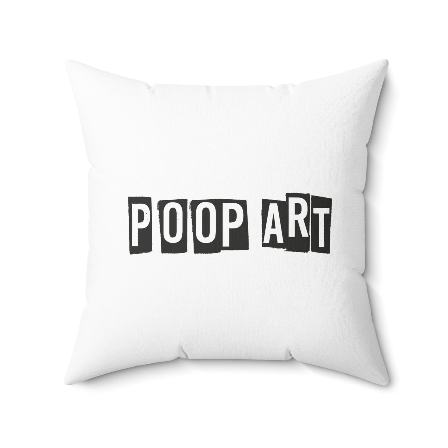 Fun Poop Art Square Pillow - Whimsical Bold Home Decor