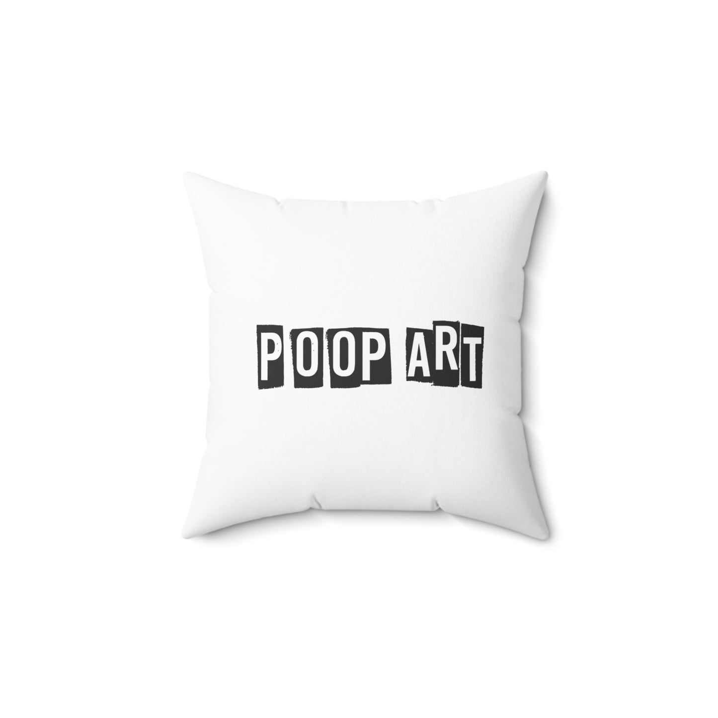Fun Poop Art Square Pillow - Whimsical Bold Home Decor