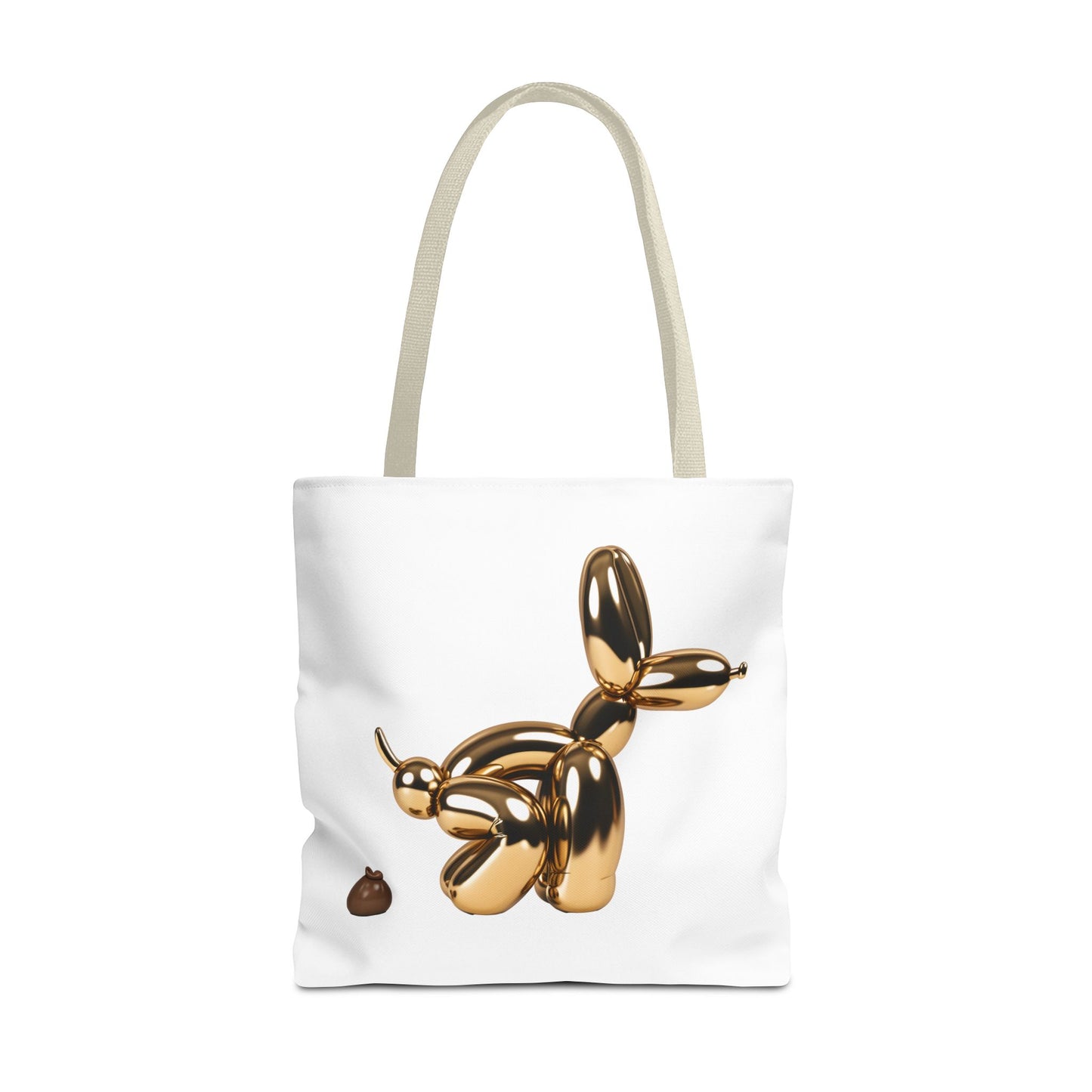 Funny Poop Art Tote Bag – Playful Pooping Dog Design for Dog Lovers