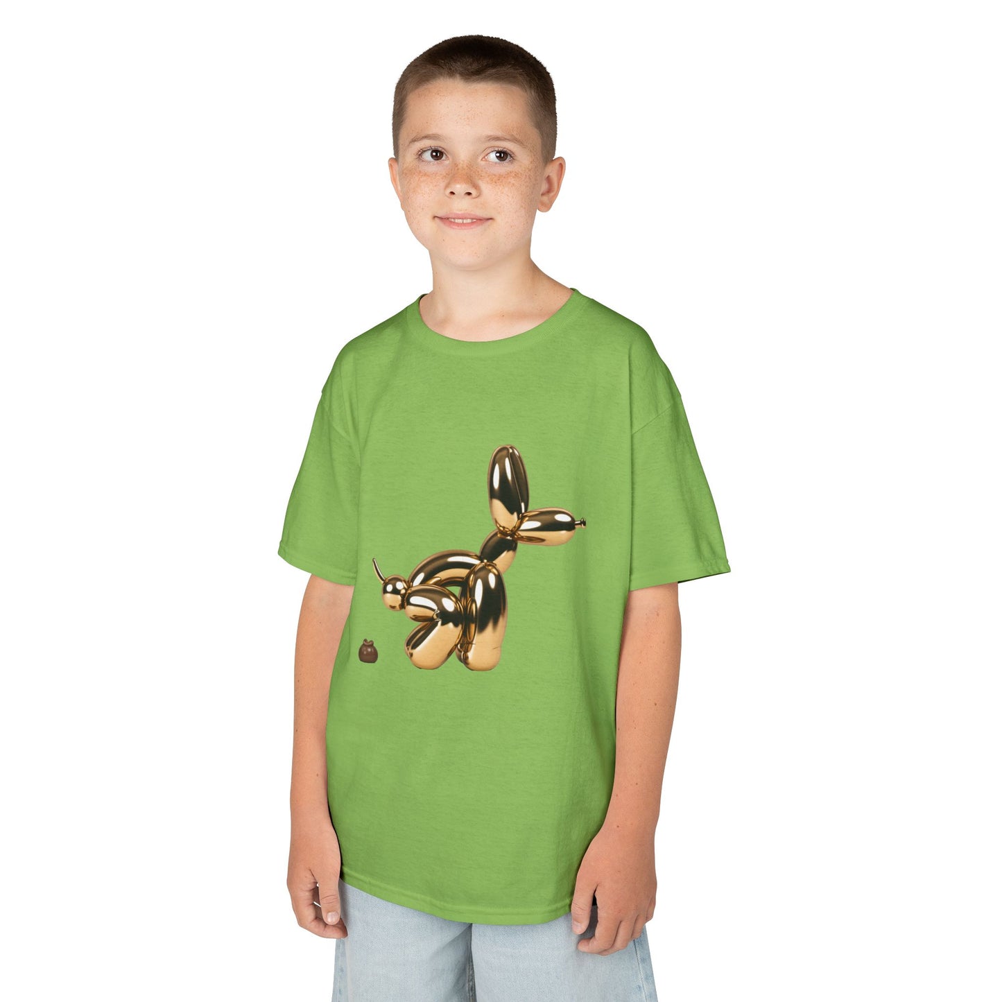 Fun Balloon Dog Art Kids Tee - Poop Art Design