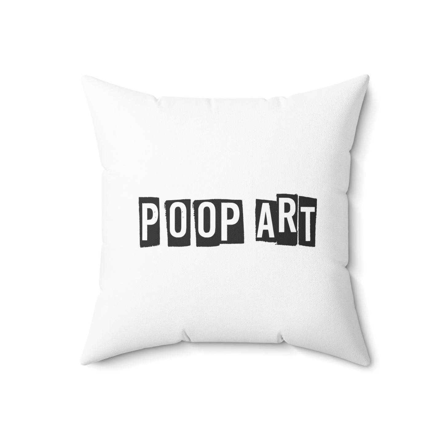 Fun Poop Art Square Pillow - Whimsical Bold Home Decor