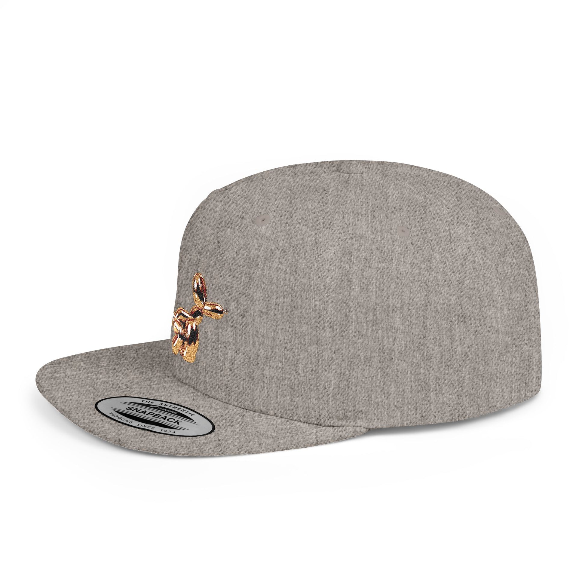 flat bill snapback hat balloon dog design