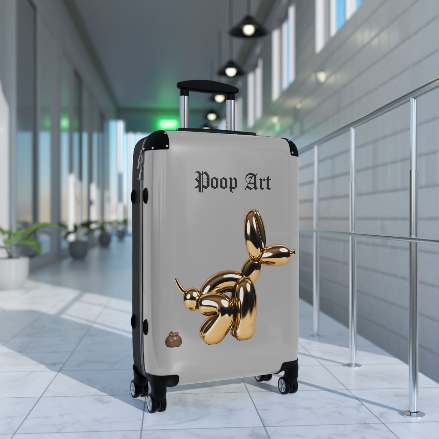 Funny Poop Art Carry-On Suitcase - Stylish Travel Luggage for Unique Travelers