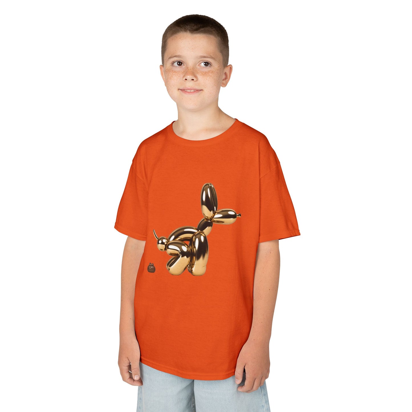 Fun Balloon Dog Art Kids Tee - Poop Art Design