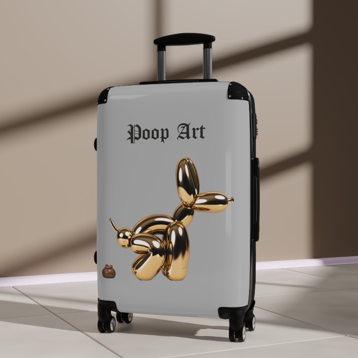 Funny Poop Art Carry-On Suitcase - Stylish Travel Luggage for Unique Travelers