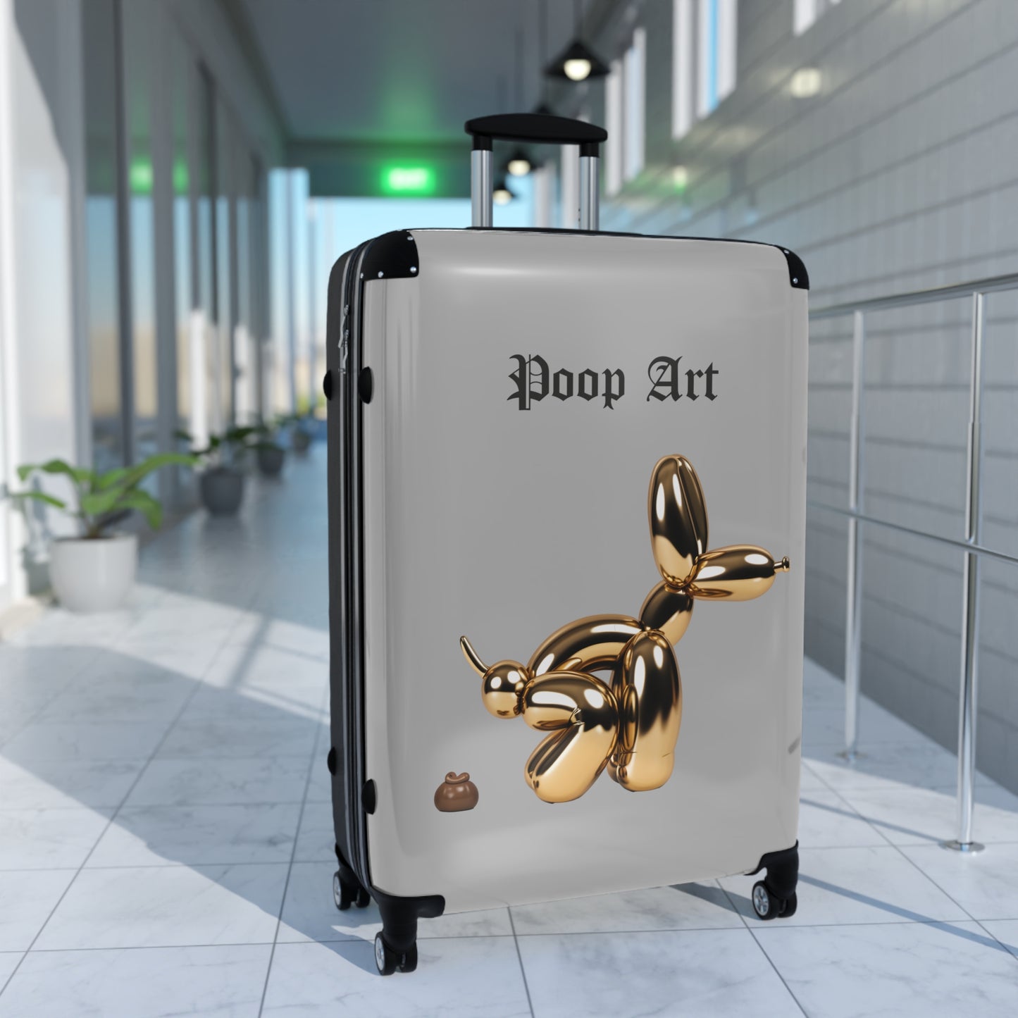 Funny Poop Art Carry-On Suitcase - Stylish Travel Luggage for Unique Travelers