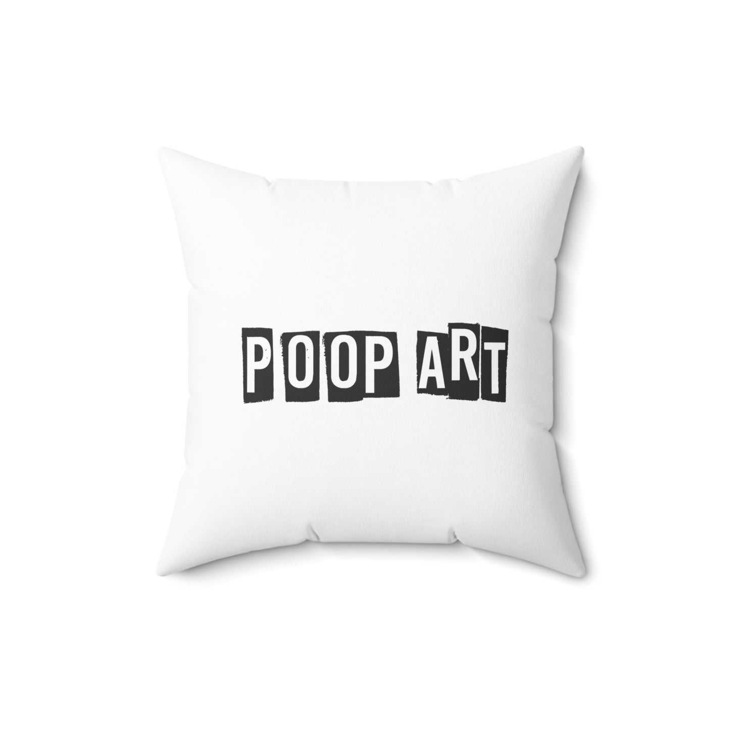 Fun Poop Art Square Pillow - Whimsical Bold Home Decor