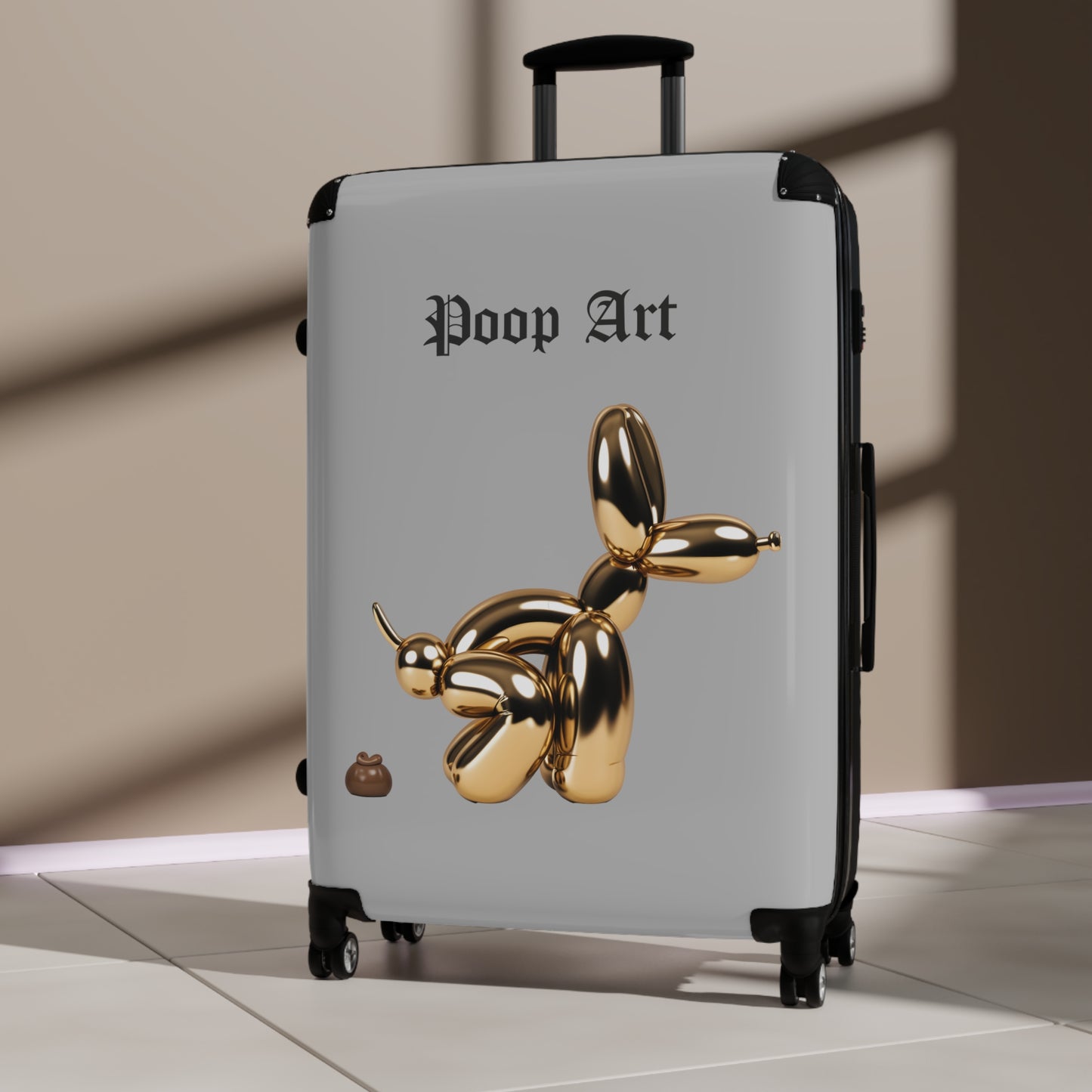 Funny Poop Art Carry-On Suitcase - Stylish Travel Luggage for Unique Travelers