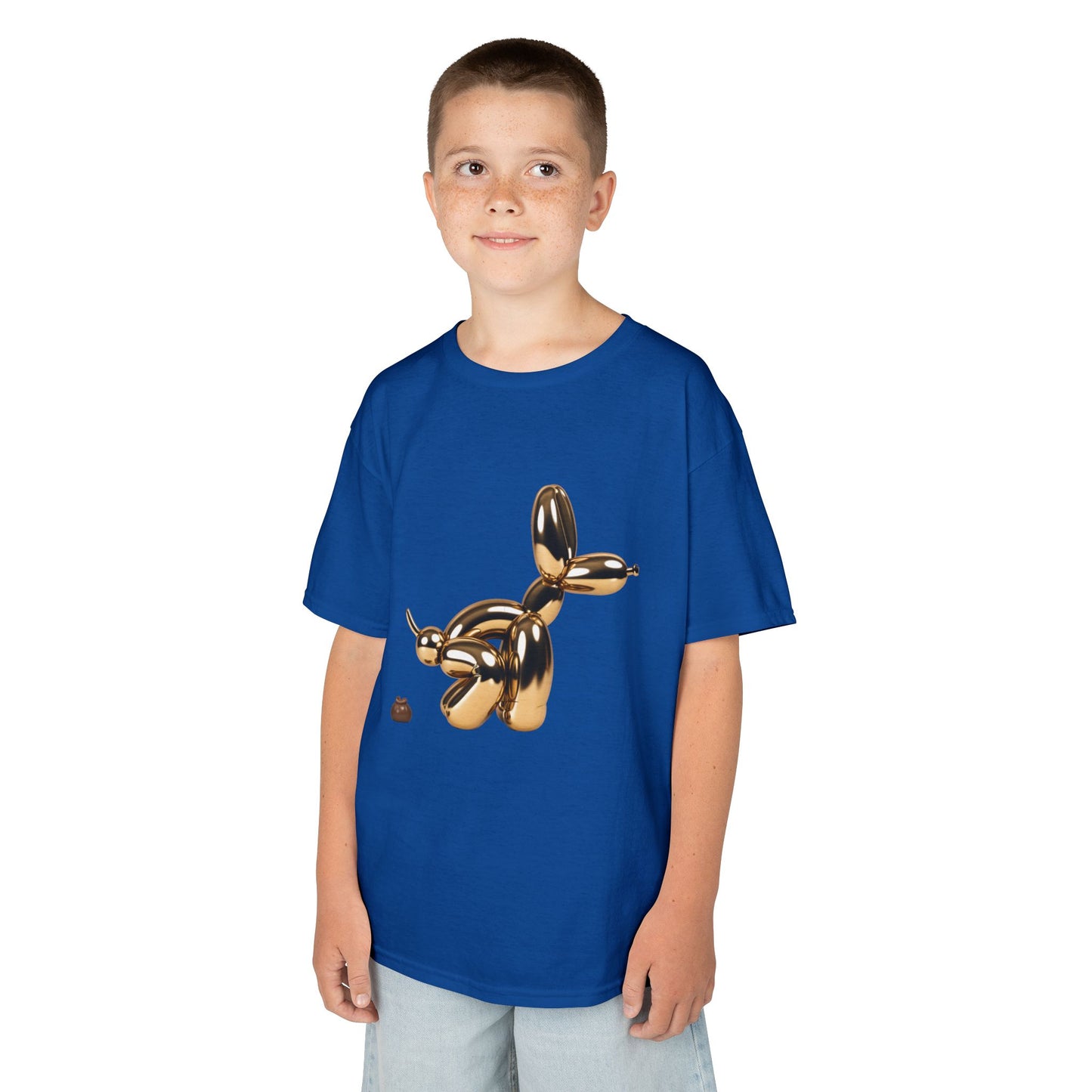 Fun Balloon Dog Art Kids Tee - Poop Art Design