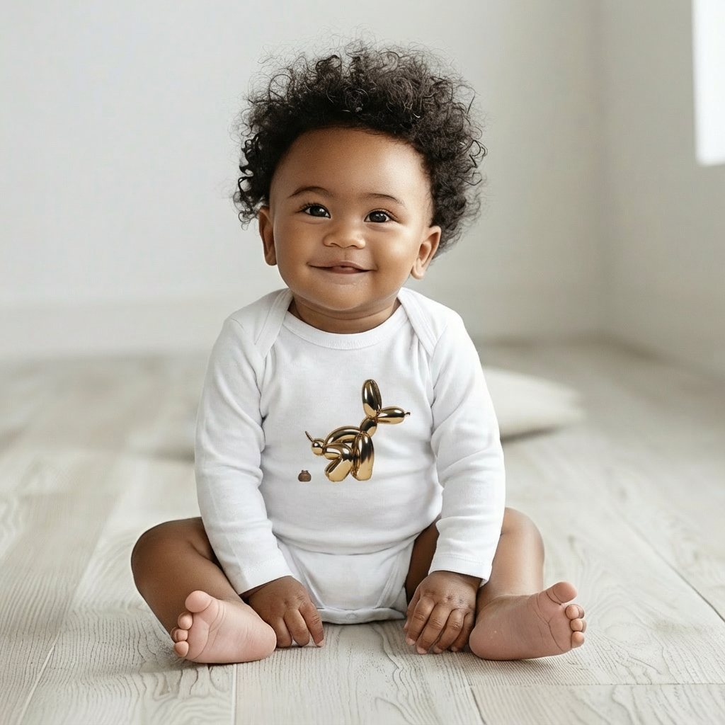 cute baby bodysuit balloon dog design