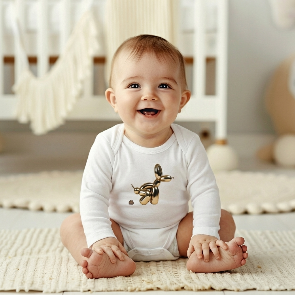 cute baby bodysuit balloon dog design