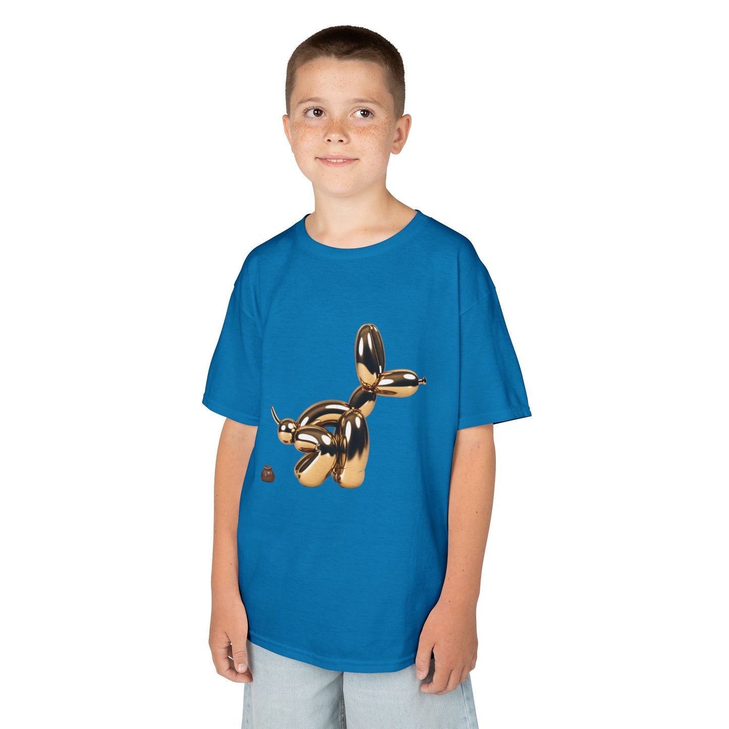 Fun Balloon Dog Art Kids Tee - Poop Art Design