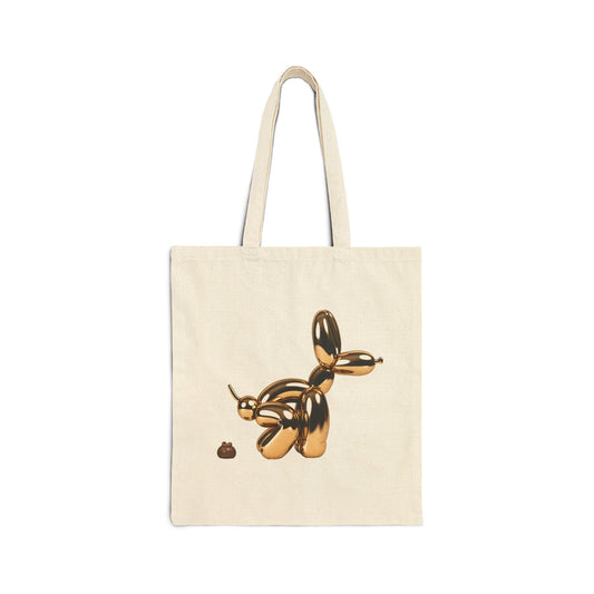 Funny Poop Art Cotton Canvas Tote Bag