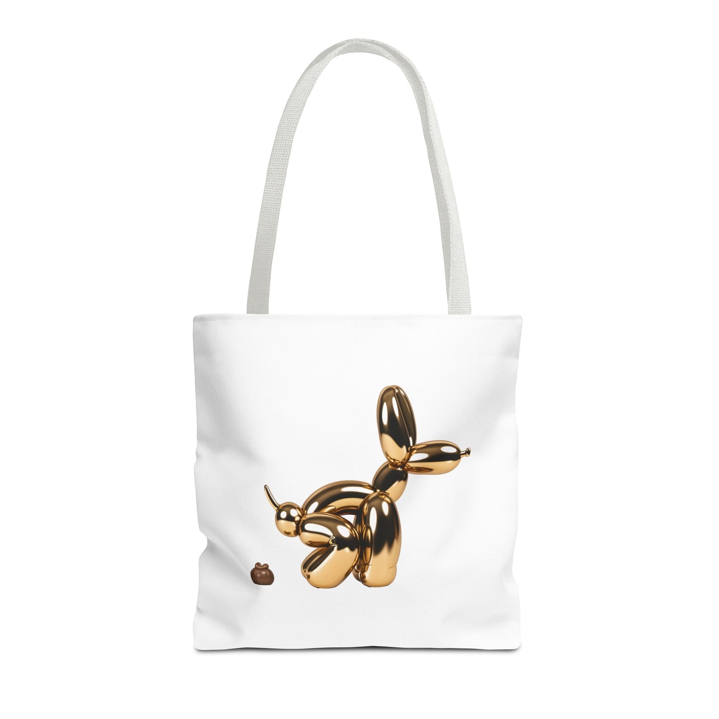 Funny Poop Art Tote Bag – Playful Pooping Dog Design for Dog Lovers