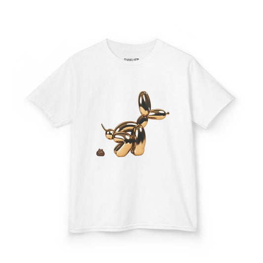 Fun Balloon Dog Art Kids Tee - Poop Art Design