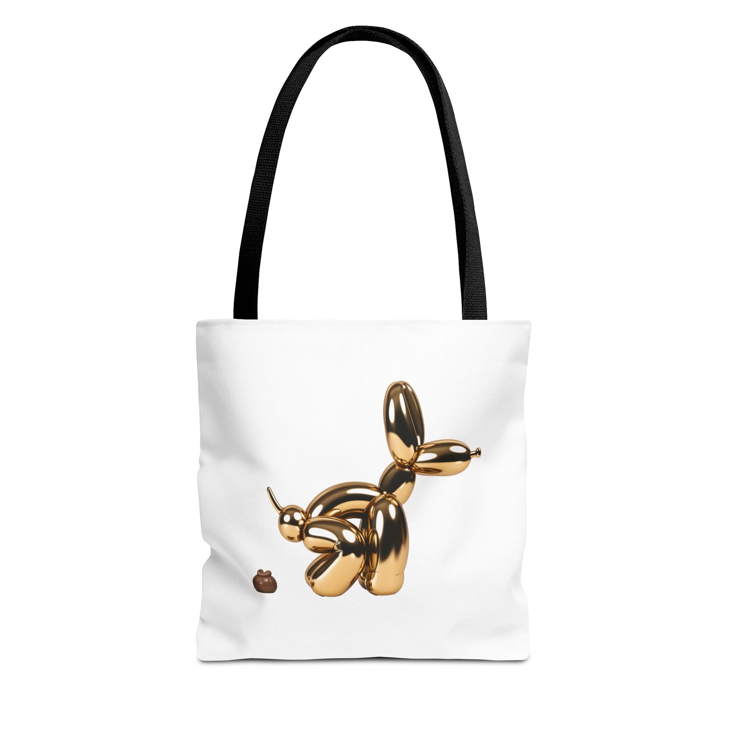 Funny Poop Art Tote Bag – Playful Pooping Dog Design for Dog Lovers