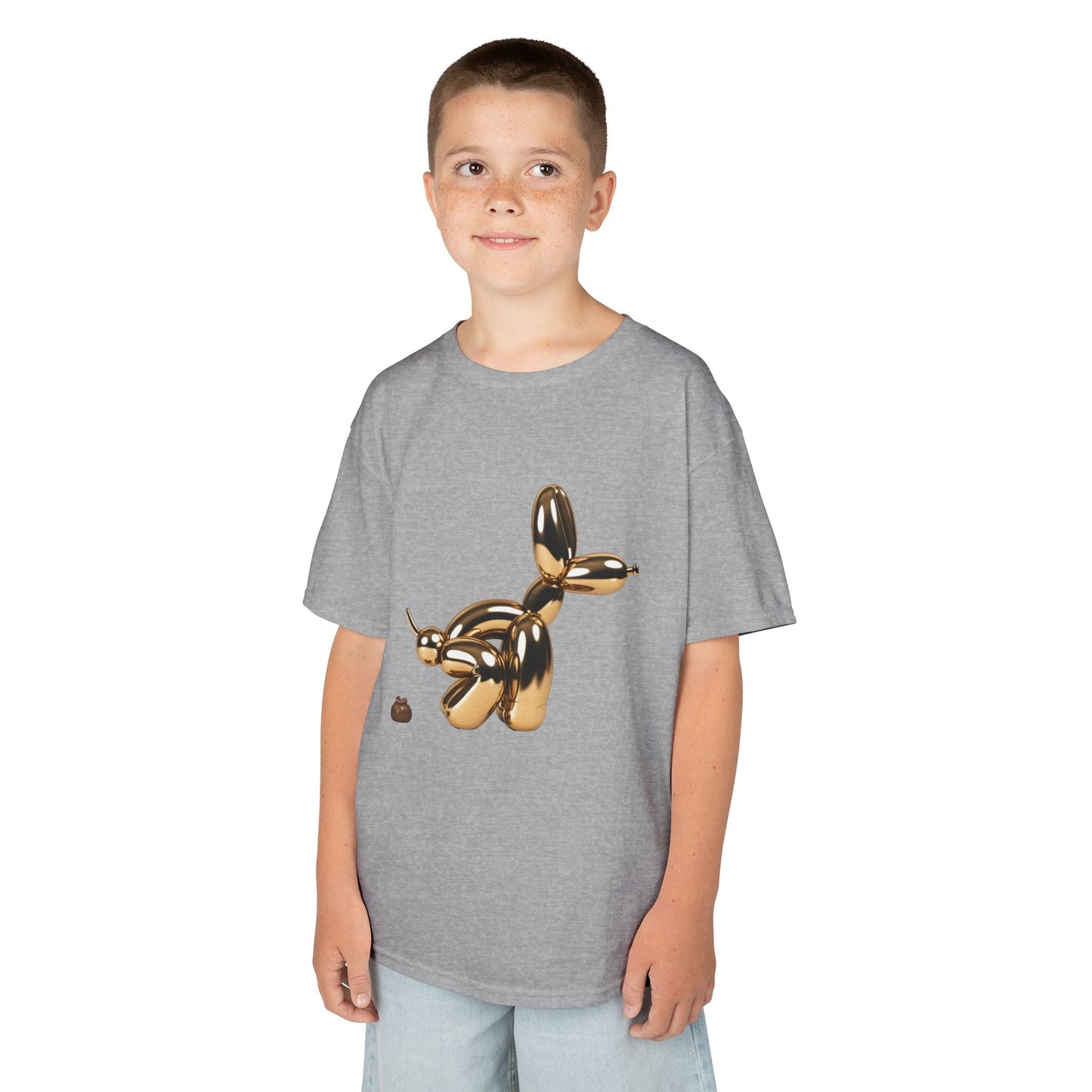 Fun Balloon Dog Art Kids Tee - Poop Art Design