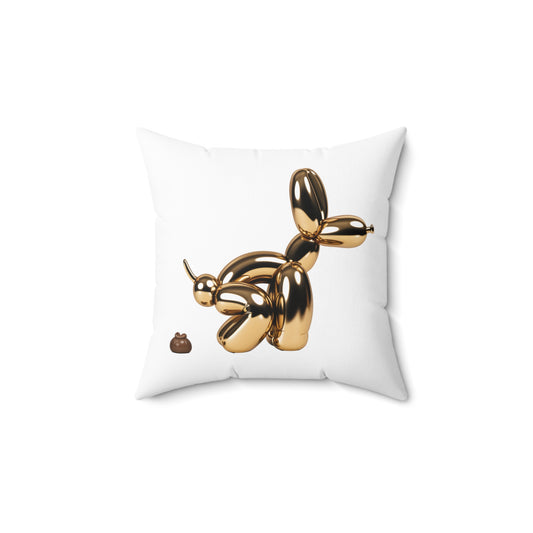 Fun Poop Art Square Pillow - Whimsical Home Decor