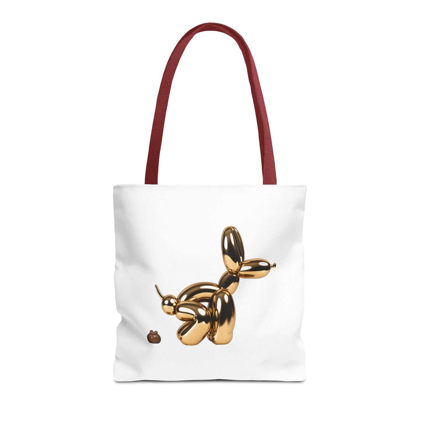 Funny Poop Art Tote Bag – Playful Pooping Dog Design for Dog Lovers