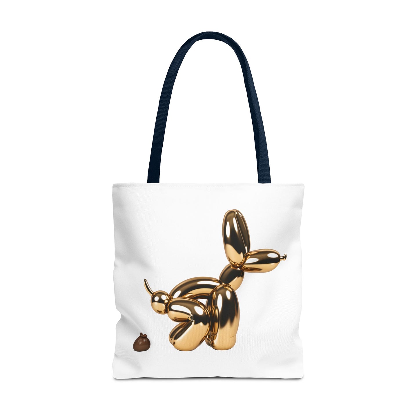 Funny Poop Art Tote Bag – Playful Pooping Dog Design for Dog Lovers