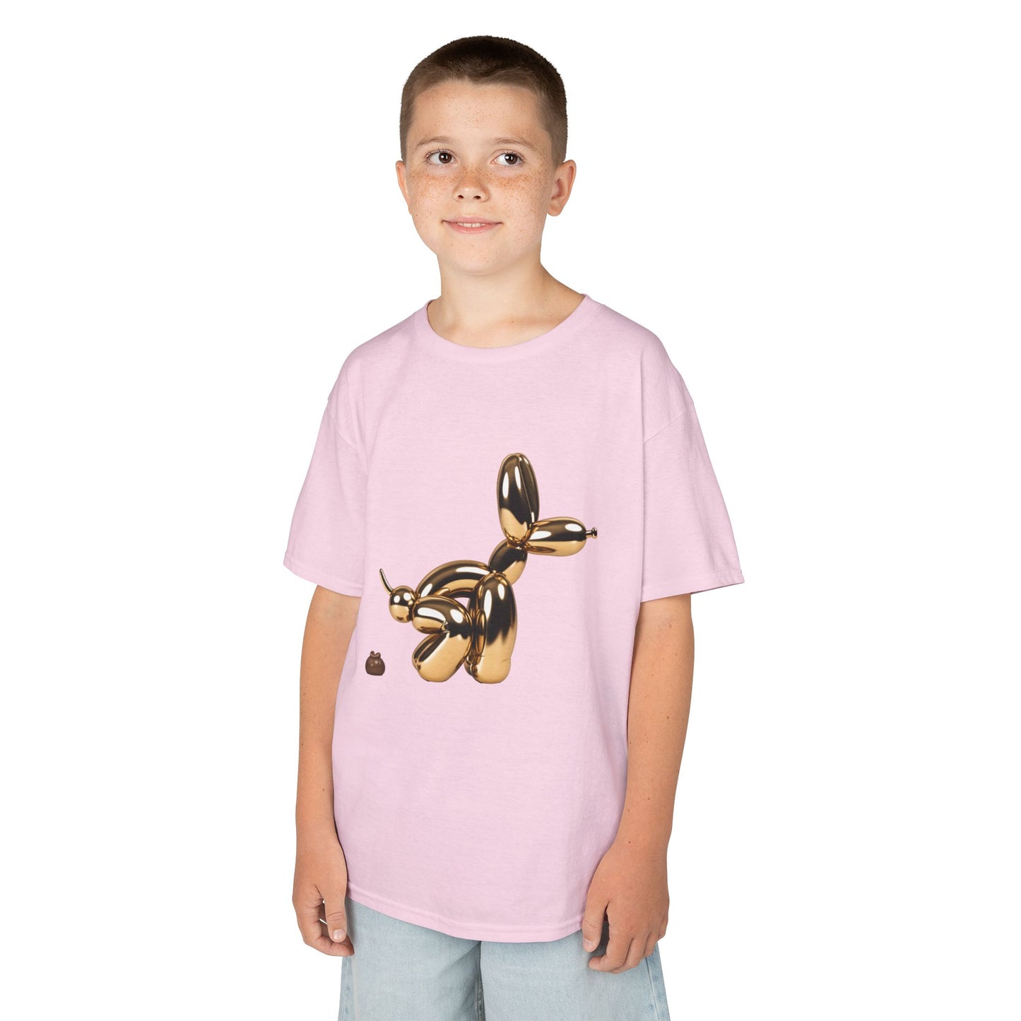 Fun Balloon Dog Art Kids Tee - Poop Art Design