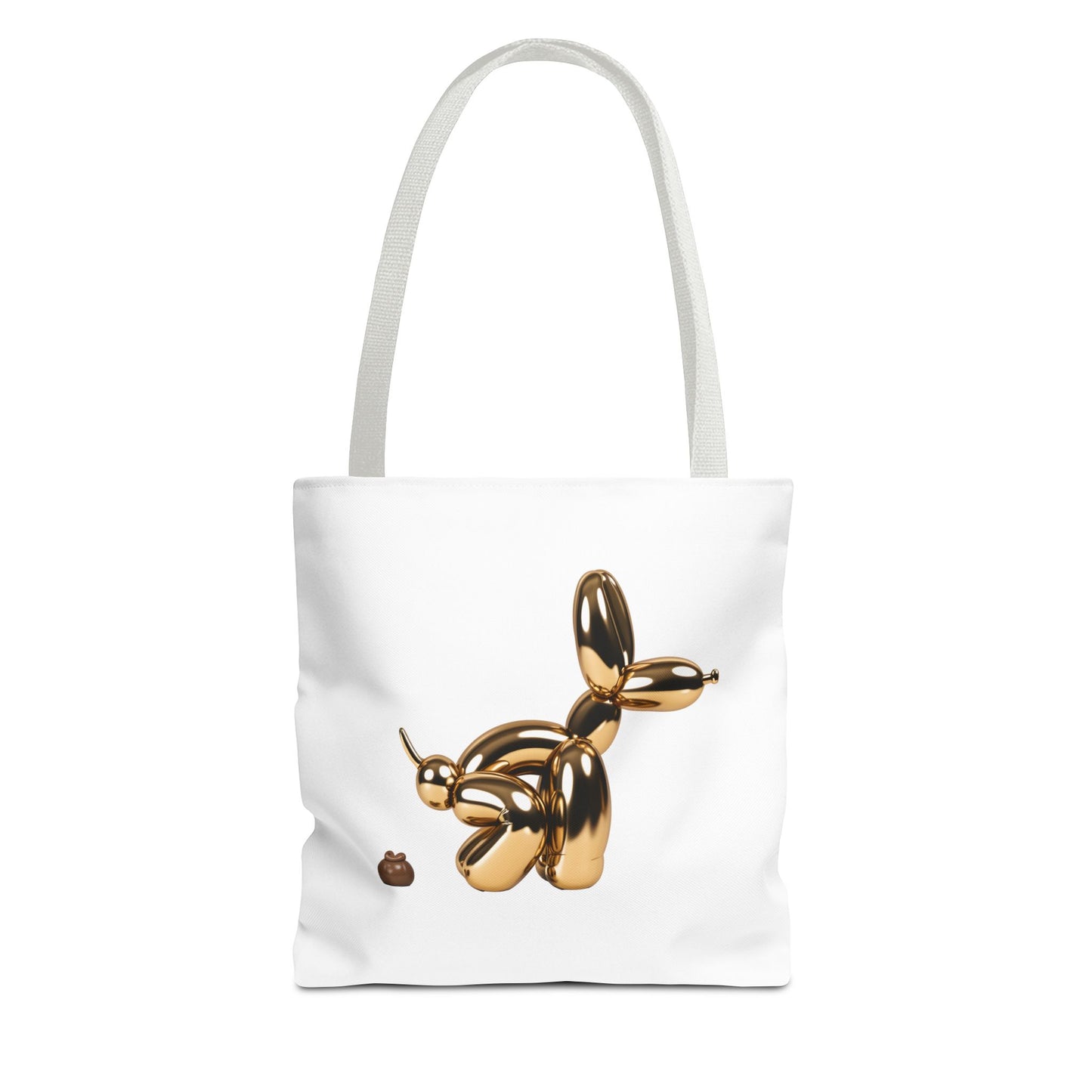 Funny Poop Art Tote Bag – Playful Pooping Dog Design for Dog Lovers