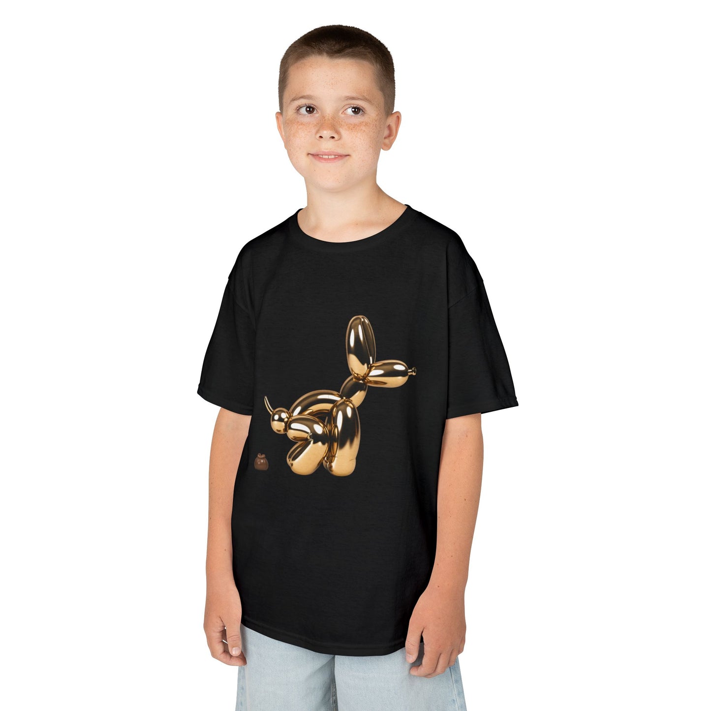 Fun Balloon Dog Art Kids Tee - Poop Art Design